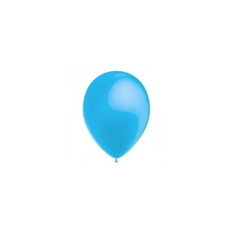 12 BALLONS LATEX 28 CM BLEU CIEL METAL BALLOONIA