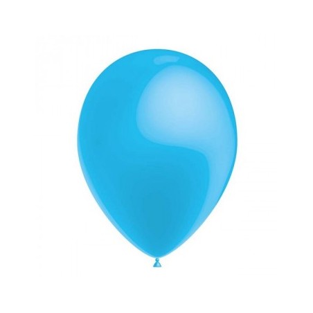 12 BALLONS LATEX 28 CM BLEU CIEL METAL  BALLOONIA