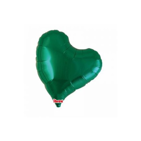 BALLON METALLIQUE COEUR SWEET VERT 36 CM 14" IBREX