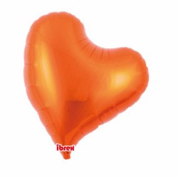 BALLON METALLIQUE COEUR SWEET ORANGE 36CM 14" IBREX