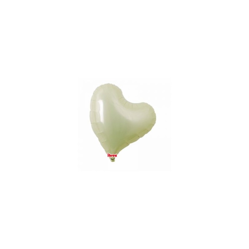 BALLON METALLIQUE COEUR SWEET IVOIRE 36CM 14" IBREX