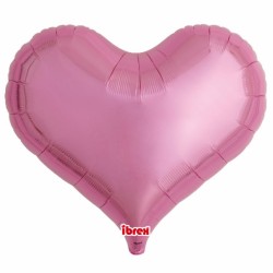 BALLON METALLIQUE COEUR  JELLY ROSE 63 CM 25"