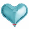 BALLON METALLIQUE COEUR JELLY BLEU CIEL 35 CM 14" IBREX