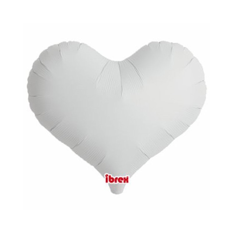 BALLON METALLIQUE COEUR JELLY BLANC 35 CM 14" IBREX BALLON METALLIQUE COEUR JELLY BLANC 35 CM 14" IBREX