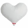 BALLON METALLIQUE COEUR JELLY BLANC 35 CM 14" IBREX