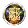 BALLON METALLIQUE ROND HAPPY NEW YEAR 43 CM