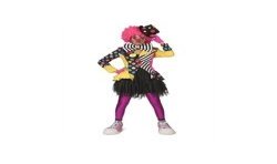 DEGUISEMENT FEMME CLOWN JAUNE ET NOIR BELINDA BUTTON TAILLE 40-42