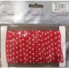 RUBAN ROUGE A POIS BLANC 6 MM 5 M RUBAN ROUGE A POIS BLANC 6 MM 5 M