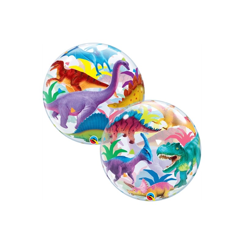 BALLON BUBBLES DINOSAURES 56 CM 