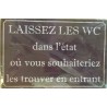 PLAQUE METAL VINTAGE ETAT DES WC