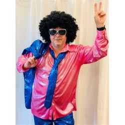 DEGUISEMENT DISCO ENSEMBLE BLEU PAILLETTE TAILLE 54