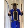 DEGUISEMENT VESTE DE PIRATE LONGUE BLEU TAILLE XL