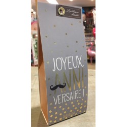 LENTILLES AU CHOCOLAT 80 G JOYEUX ANNIVERSAIRE EFFET METALLIC OR