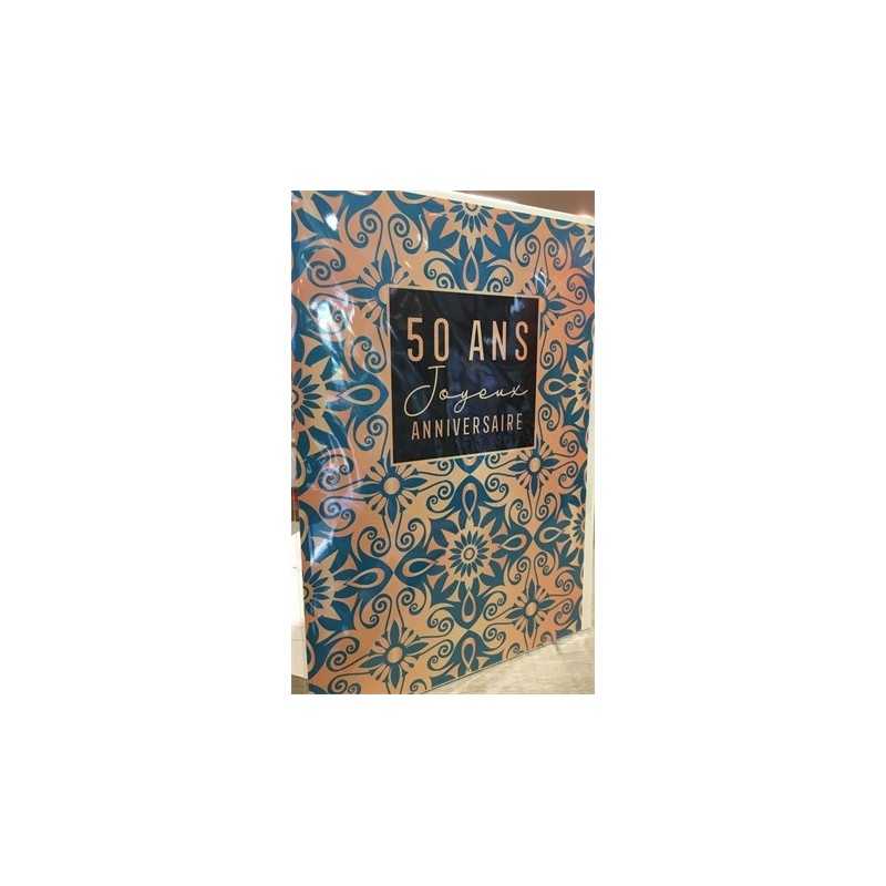 MAXI CARTE 50 ANS 20.3 CM X 29 CM