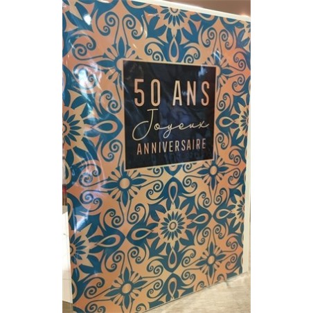 MAXI CARTE 50 ANS 20.3 CM X 29 CM