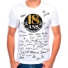 T SHIRT A DEDICACER 18 ANS NOIR ET OR 