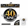 T SHIRT A DEDICACER 40 ANS NOIR ET OR 