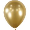50 BALLONS LATEX 12" OR CHROME MIROIR BALLOONIA 