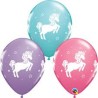 SACHET DE 25 BALLONS LATEX LICORNE COULEURS ASSORTIS  11"