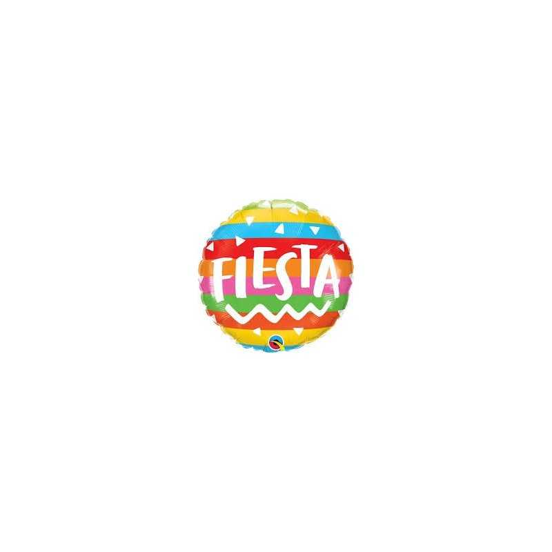 BALLON METALLIQUE ROND FIESTA 46 CM