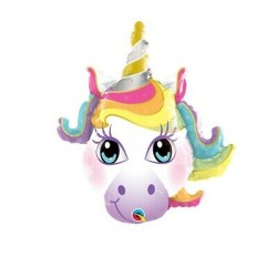 BALLON METALLIQUE 14'' TETE DE LICORNE 