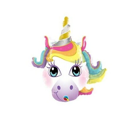 BALLON METALLIQUE 14'' TETE DE LICORNE 