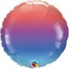 BALLON METALLIQUE ROND OMBRE 46 CM 
