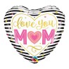 BALLON METALLIQUE COEUR LOVE YOU MOM 46 CM 