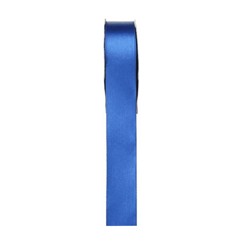 RUBAN SATIN DOUBLE FACE BLEU FONCE 