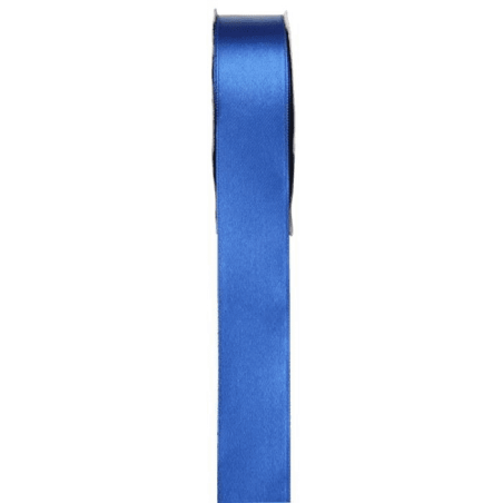 RUBAN SATIN DOUBLE FACE BLEU FONCE 