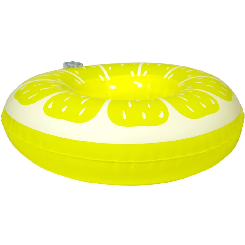 PORTE-GOBELETS GONFLABLE CITRON JAUNE 17 X 17 CM  PORTE-GOBELETS GONFLABLE CITRON JAUNE 17 X 17 CM
