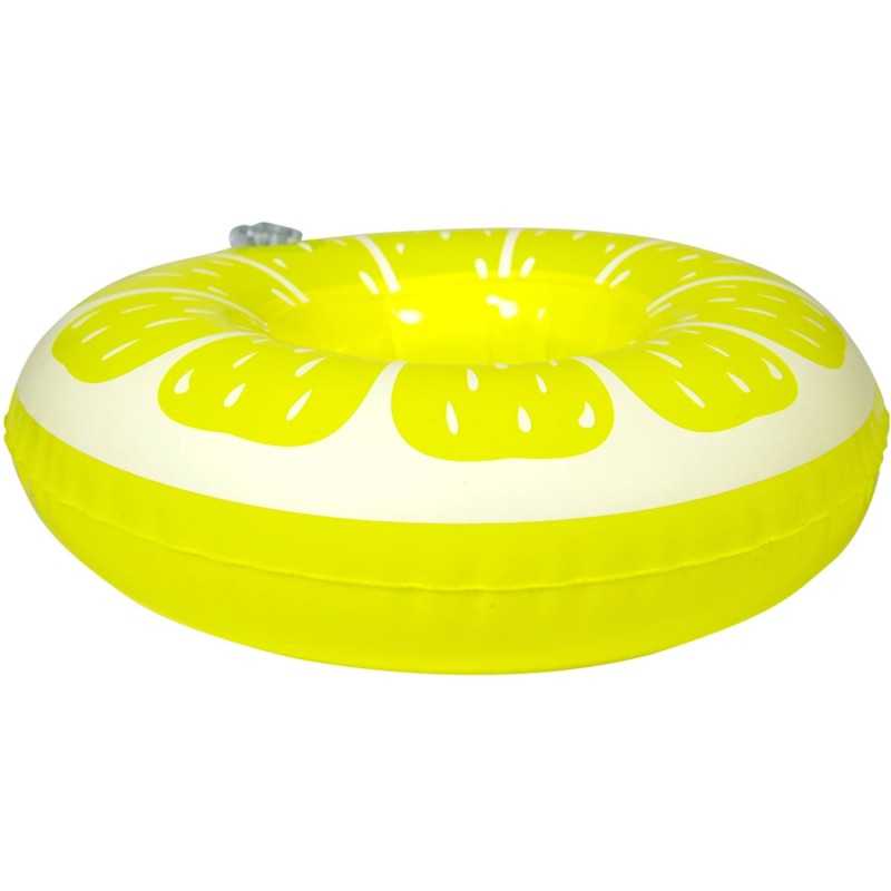 PORTE-GOBELETS GONFLABLE CITRON JAUNE 17 X 17 CM 