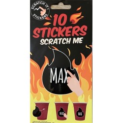 10 STICKERS BARBECUE PERSONNALISABLE 