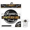 T SHIRT A DEDICACER JOYEUX ANNIVERSAIRE NOIR ET OR 