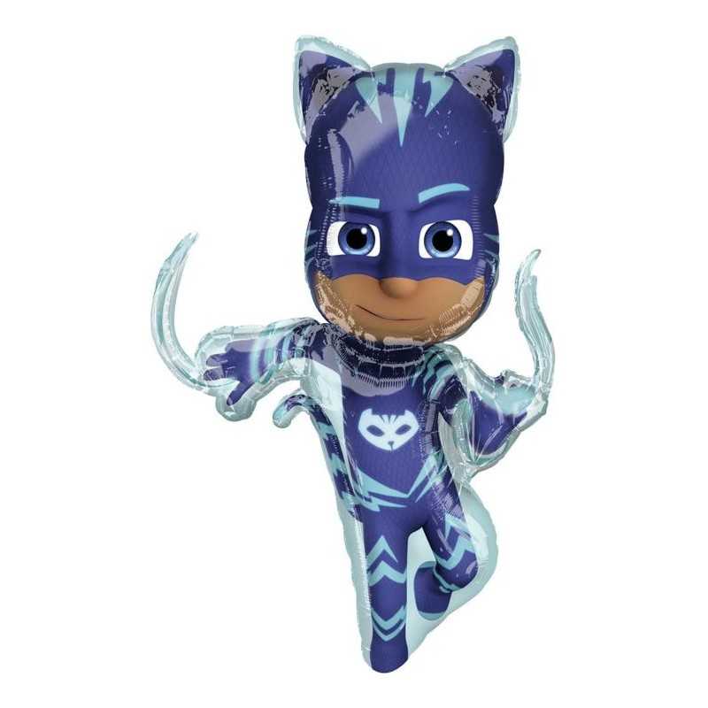 BALLON METALLIQUE PJMASK CATBOY YOYO BLEU 93 X 53 CM