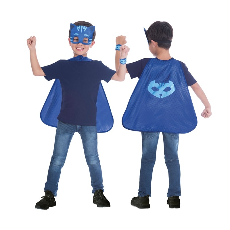 ENSEMBLE CAPE ET MASQUE PJ MASKS CATBOY TAILLE UNIQUE 