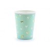 6 GOBELETS VERT MENTHE A MOTIF 