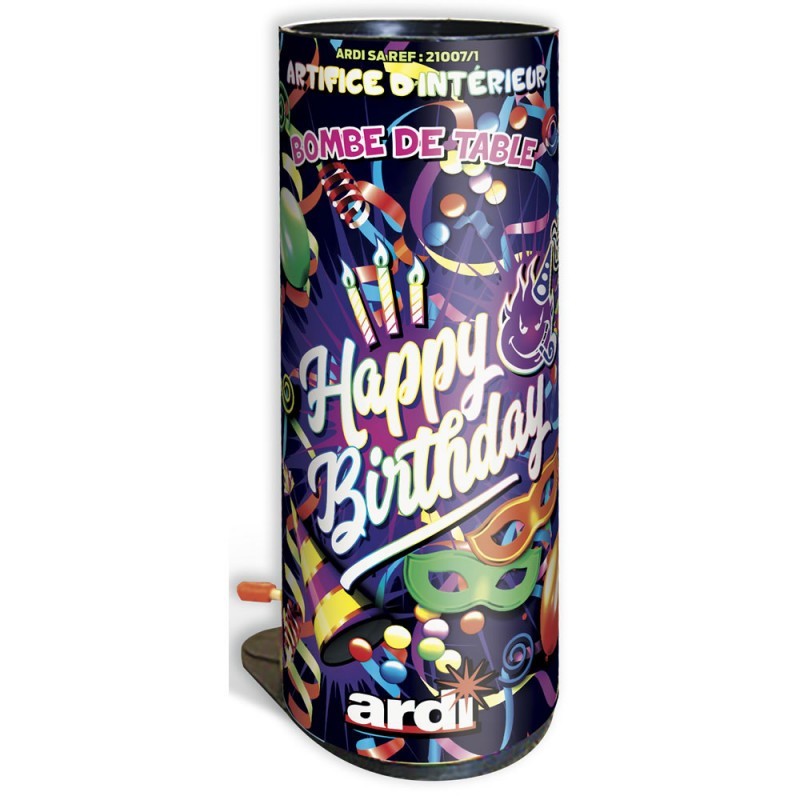 BOMBE DE TABLE HAPPY BIRTHDAY  BOMBE DE TABLE HAPPY BIRTHDAY