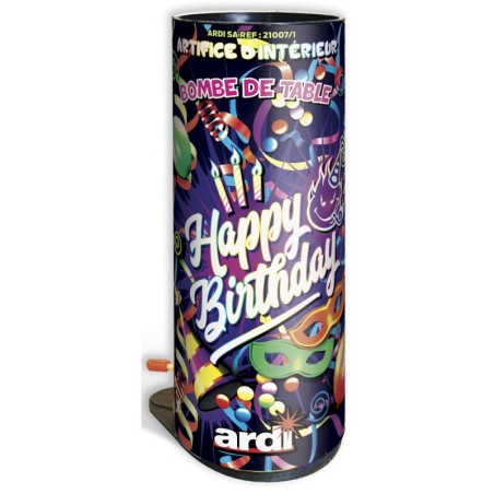 BOMBE DE TABLE HAPPY BIRTHDAY 