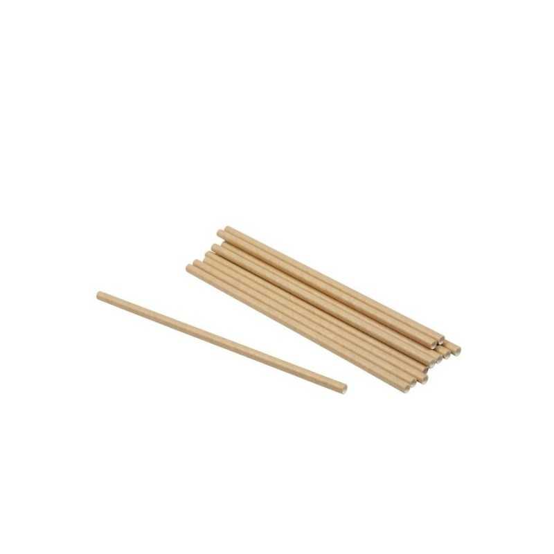 10 PAILLES PAPIER KRAFT 19.5 CM 
