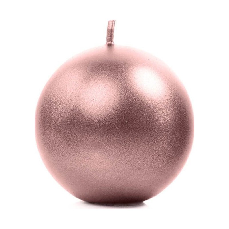 BOUGIE BOULE  ROSE GOLD 6 CM  BOUGIE BOULE  ROSE GOLD 6 CM