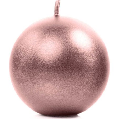 BOUGIE BOULE  ROSE GOLD 6 CM 