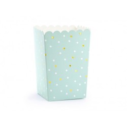 6 BOITES POP CORN VERT MENTHE 7 X 7 X 12.5 CM 