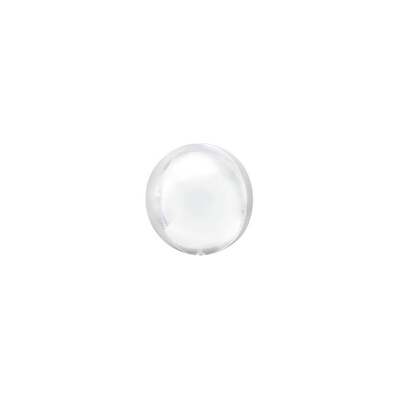 BALLON METALLIQUE ORBZ 15" BLANC SATIN 