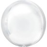 BALLON METALLIQUE ORBZ 15" BLANC SATIN 