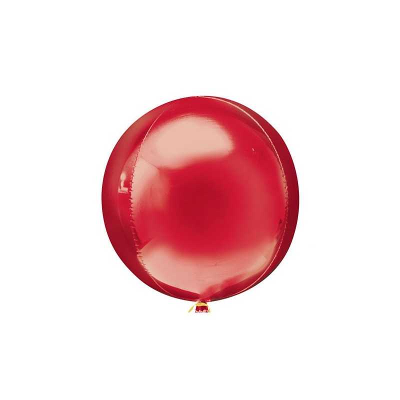 BALLON METALLIQUE ORBZ 15" ROUGE
