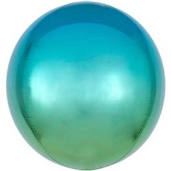 BALLON METALLIQUE ORBZ 15" VERT TIFFANY  