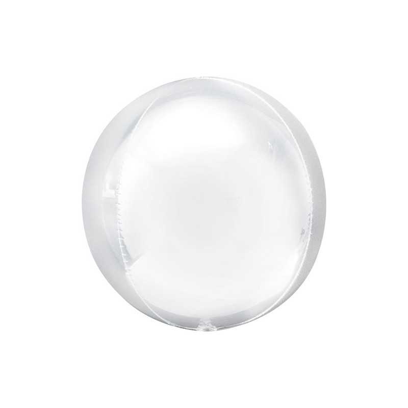 BALLON METALLIQUE ORBZ 15" BLANC