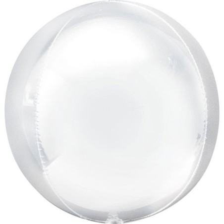 BALLON METALLIQUE ORBZ 15" BLANC