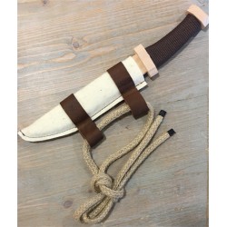 COUTEAU EN BOIS AVEC FOURREAU VIKING EN FEUTRINE 32 CM